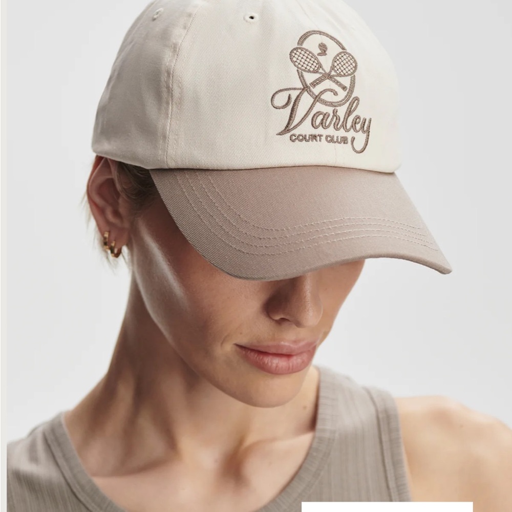 Varley Court Club Cream and Brown Hat